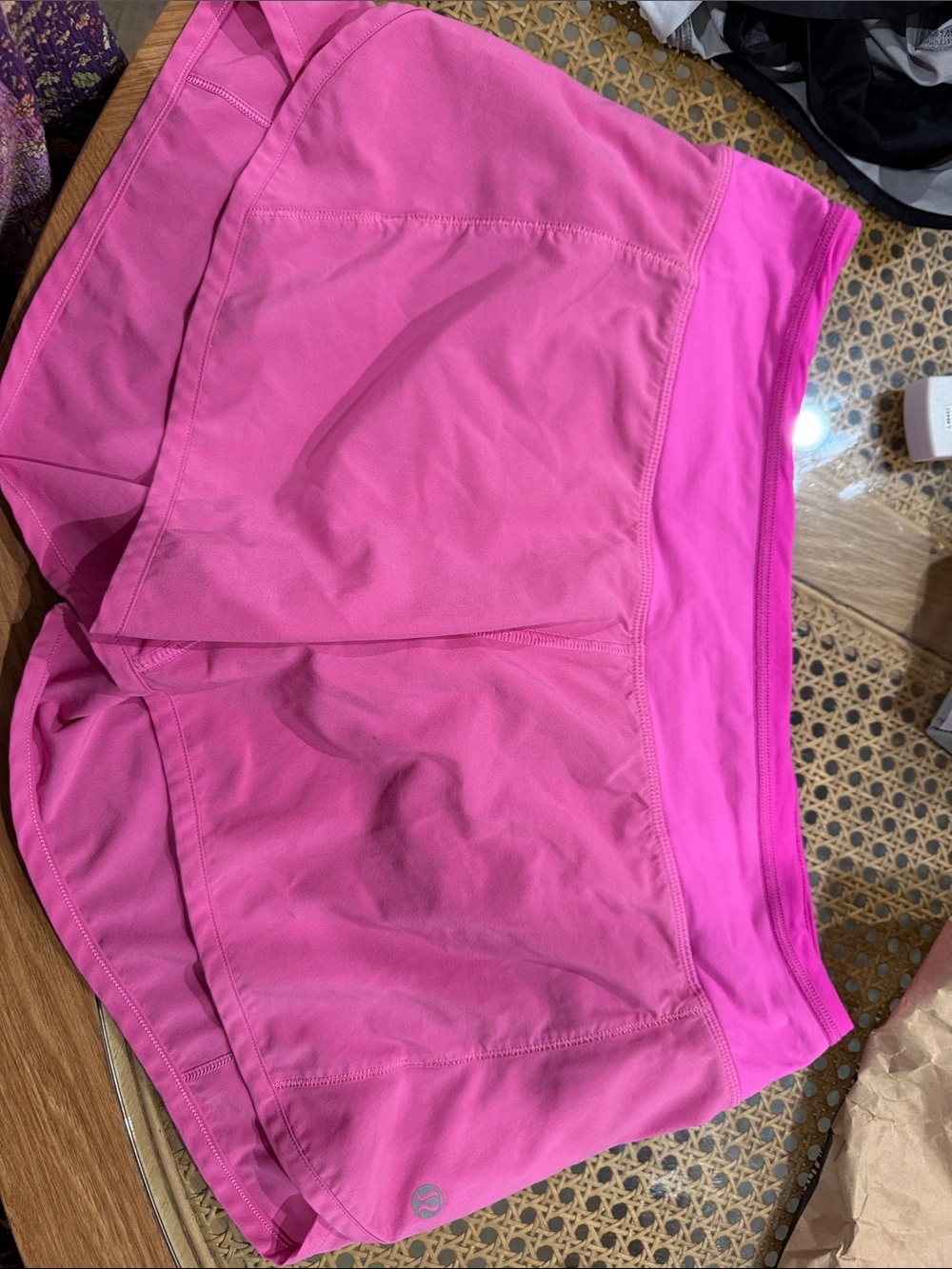 lululemon athletica Pink Athletic Shorts with Built-In Liner